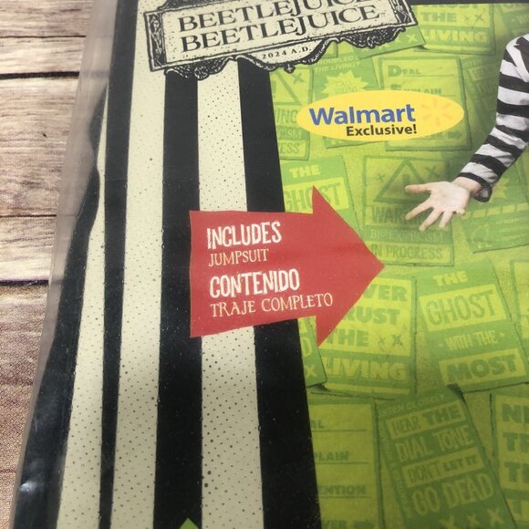 NEW Rubies BettleJuice Costume Boys Size 6/7 Small Jumpsuit Halloween - Picture 8 of 8